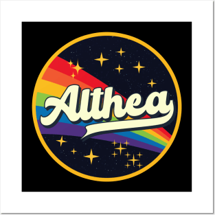 Althea // Rainbow In Space Vintage Style Posters and Art